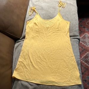Urban Outfitters Yellow Satin Dress